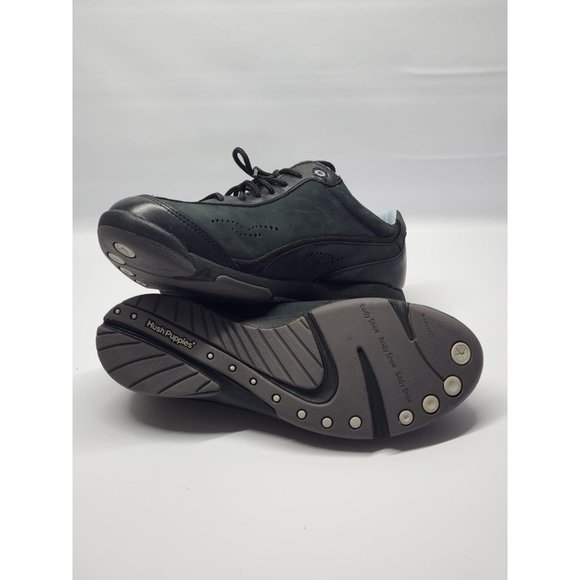 Hush Puppies Lace-Up Black Leather Sz8EW 495 - Picture 8 of 8